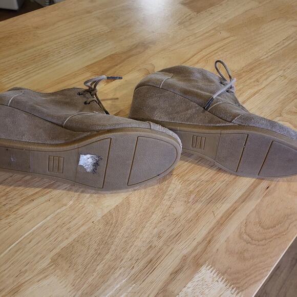 TOMS Gray Suede Leather Wedge Tie 8.5 - Picture 7 of 8